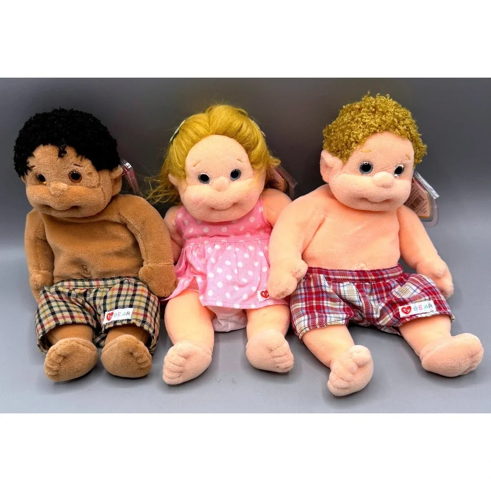 Ty Beanie Kids Plush Doll Lot of 3 Boomer Tumbles Precious Vintage 2000 10 inch